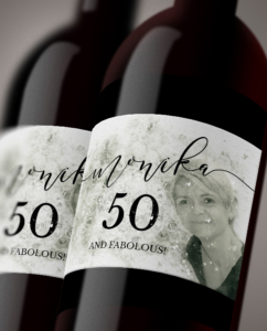 Vinetiketter svarta rosor