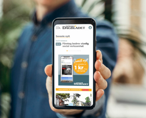 Mobilbanner för att locka nya läsare